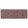 Coussin de plancher de palette Coton 120x40x7 cm Taupe 