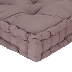Coussin de plancher de palette Coton 120x40x7 cm Taupe 