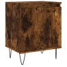 Table de chevet chêne fumé 40x30x50 cm bois d'ingénierie 