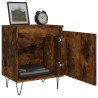 Table de chevet chêne fumé 40x30x50 cm bois d'ingénierie 