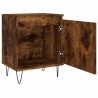 Table de chevet chêne fumé 40x30x50 cm bois d'ingénierie 