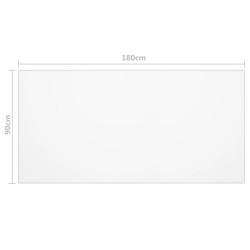 Protecteur de table mat 180x90 cm 2 mm PVC 