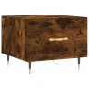 Table basse Chêne fumé 50x50x40 cm Bois d'ingénierie 