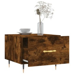 Table basse Chêne fumé 50x50x40 cm Bois d'ingénierie 