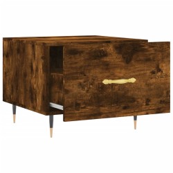 Table basse Chêne fumé 50x50x40 cm Bois d'ingénierie 