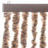 Rideau anti-mouches beige et marron foncé 56x185 cm chenille 