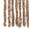 Rideau anti-mouches beige et marron foncé 56x185 cm chenille 
