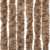 Rideau anti-mouches beige et marron foncé 56x185 cm chenille 