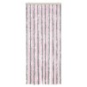 Rideau anti-mouches gris argenté et rose 56x185 cm chenille 