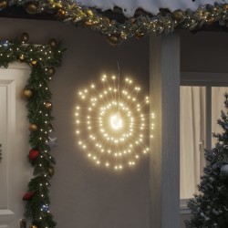 Étoile rayonnante de Noël 140 LED 2 pcs blanc chaud 17 cm 