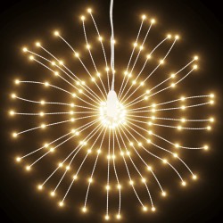 Étoile rayonnante de Noël 140 LED 2 pcs blanc chaud 17 cm 