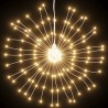 Étoile rayonnante de Noël 140 LED 2 pcs blanc chaud 17 cm 