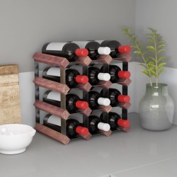 Casier à bouteilles pour 12 bouteilles Marron Bois pin solide 