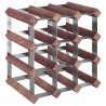 Casier à bouteilles pour 12 bouteilles Marron Bois pin solide 