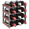 Casier à bouteilles pour 12 bouteilles Marron Bois pin solide 