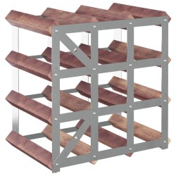Casier à bouteilles pour 12 bouteilles Marron Bois pin solide 