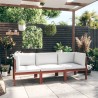 Canapé de jardin à 3 places avec coussin Bois d'acacia massif 