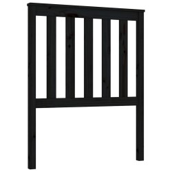 Tête de lit Noir 81x6x101 cm Bois massif de pin 