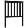 Tête de lit Noir 81x6x101 cm Bois massif de pin 
