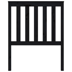 Tête de lit Noir 81x6x101 cm Bois massif de pin 