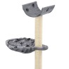 Arbre à chat et griffoir Sisal 105 cm Empreintes de pattes Gris 