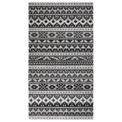Tapis à tissage plat d'extérieur 115x170 cm Gris foncé 