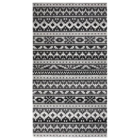 Tapis à tissage plat d'extérieur 115x170 cm Gris foncé 