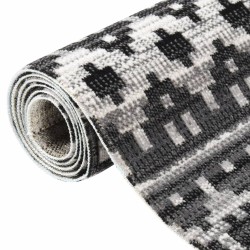 Tapis à tissage plat d'extérieur 115x170 cm Gris foncé 