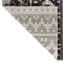 Tapis à tissage plat d'extérieur 115x170 cm Gris foncé 