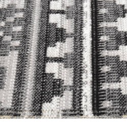 Tapis à tissage plat d'extérieur 115x170 cm Gris foncé 