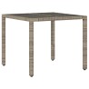 Ensemble de bistro 3 pcs avec coussins gris résine tressée 