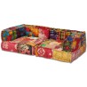 Pouf modulaire à 2 places Patchwork Tissu 