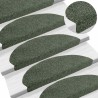 Tapis autoadhésifs de marches 10 pcs Vert 65x21x4 cm Aiguilleté 