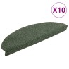 Tapis autoadhésifs de marches 10 pcs Vert 65x21x4 cm Aiguilleté 