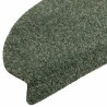Tapis autoadhésifs de marches 10 pcs Vert 65x21x4 cm Aiguilleté 