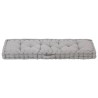 Coussin de plancher de palette Coton 120x40x7 cm Gris 