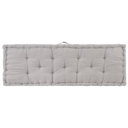 Coussin de plancher de palette Coton 120x40x7 cm Gris 