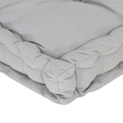 Coussin de plancher de palette Coton 120x40x7 cm Gris 