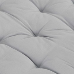Coussin de plancher de palette Coton 120x40x7 cm Gris 