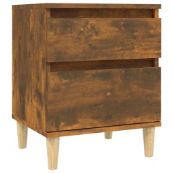 Table de chevet Chêne fumé 40x35x50 cm 