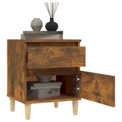 Table de chevet Chêne fumé 40x35x50 cm 
