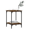 Table basse chêne fumé 40x40x55 cm bois d'ingénierie 