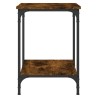 Table basse chêne fumé 40x40x55 cm bois d'ingénierie 