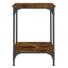 Table basse chêne fumé 40x40x55 cm bois d'ingénierie 