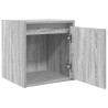 Table de chevet murale sonoma gris 38x34x40 cm 
