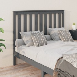 Tête de lit Gris 146x6x101 cm Bois massif de pin 