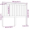 Tête de lit Gris 146x6x101 cm Bois massif de pin 