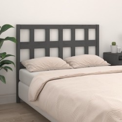 Tête de lit Gris 155,5x4x100 cm Bois massif de pin 