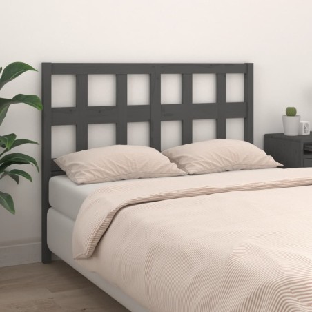 Tête de lit Gris 155,5x4x100 cm Bois massif de pin 