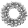 Couronne de Noël argenté 45 cm polystyrène 